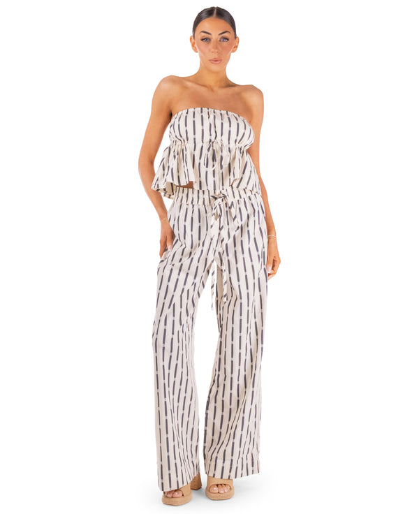 Zora Set Striped Bandeau Top