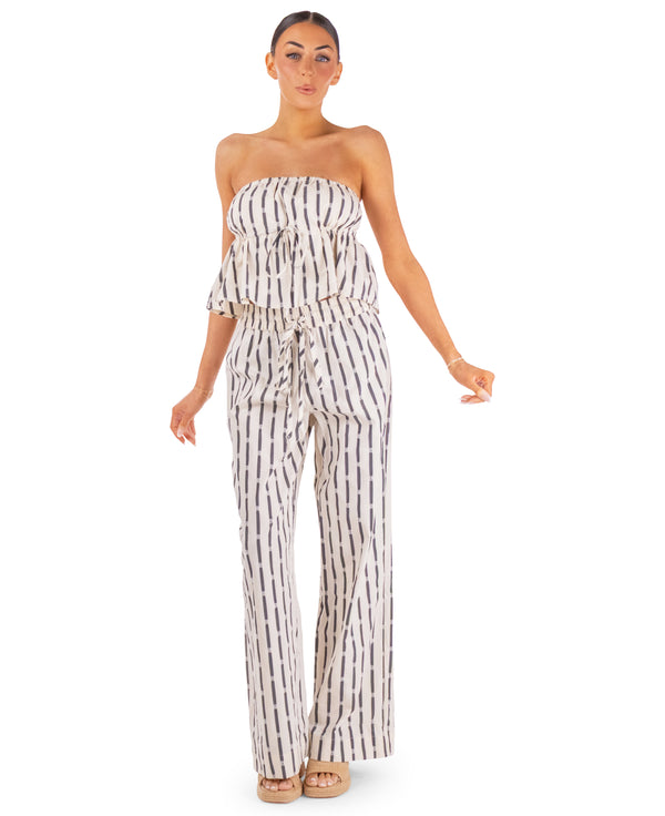 Zora Set Striped Bandeau Top