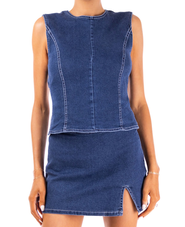 Molly Denim Mini Skirt