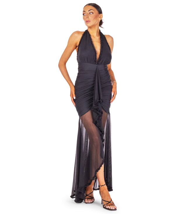 Leah Ruffle Maxi Dress