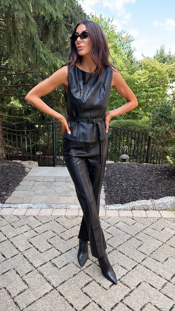 Sophia Leather Top