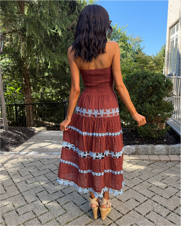Diedra Strapless Midi Dress