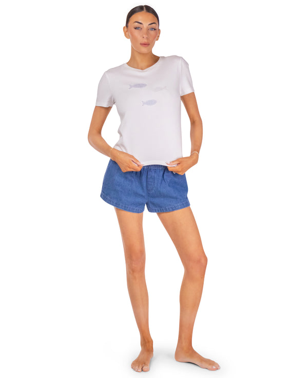 Amaya Fish Patchwork T-Shirt