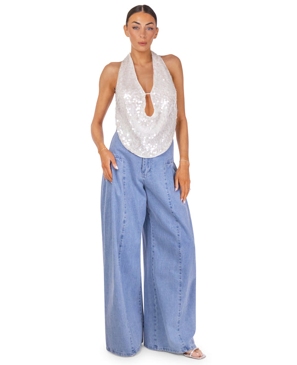 Cecilia Sequin Halter Top