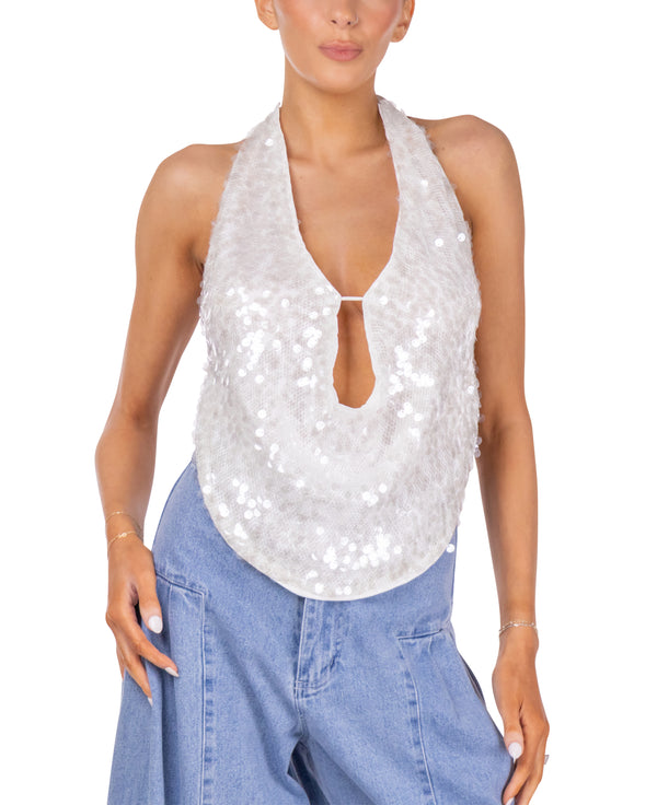 Cecilia Sequin Halter Top