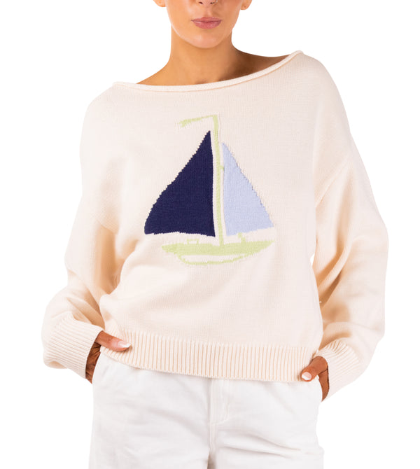 Suzy Knit Sailboat Sweater