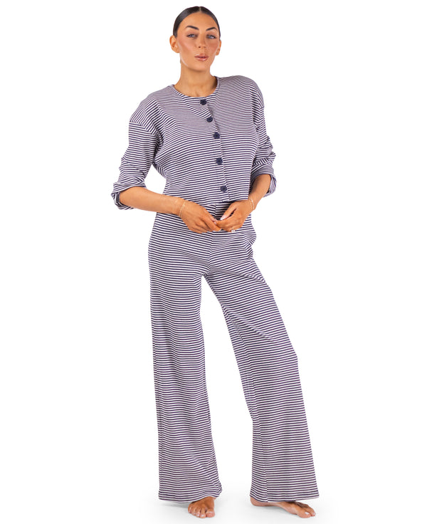 Cora Set Striped Cardigan