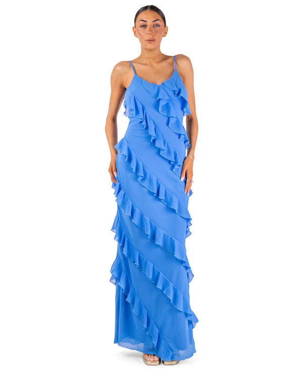 Alaia Ruffle Maxi Dress