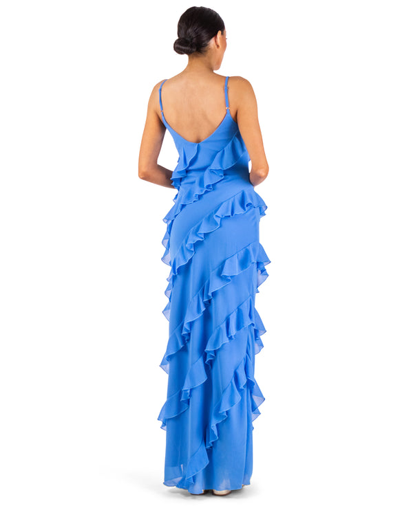 Alaia Ruffle Maxi Dress