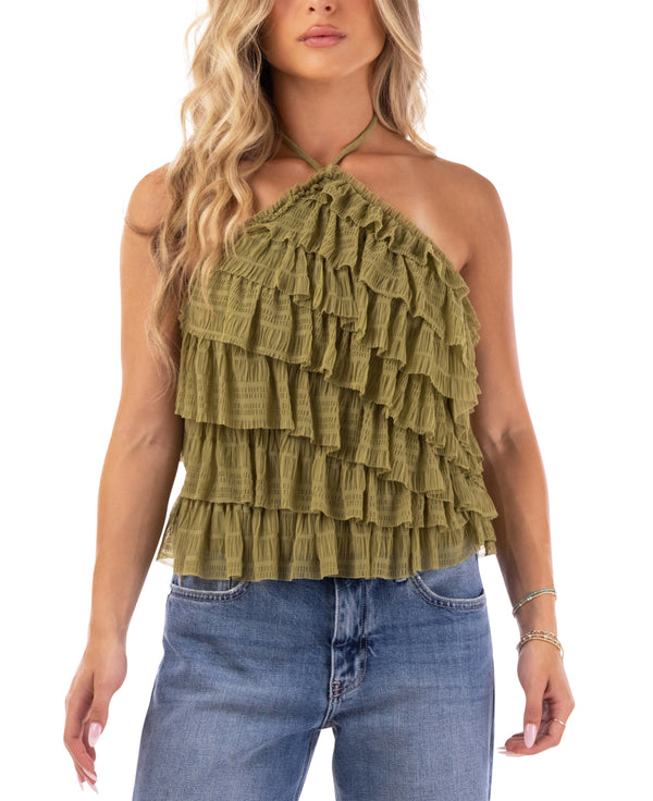 Evie Ruffle Halter Top