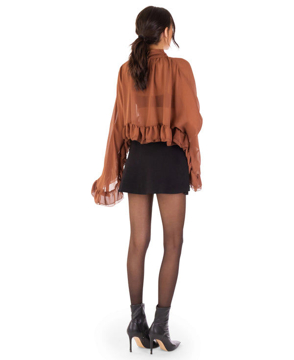 Vanessa Chiffon Crop Top