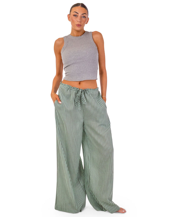 Julianna Striped Wide-Leg Pants