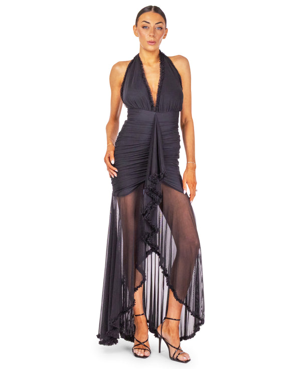 Leah Ruffle Maxi Dress
