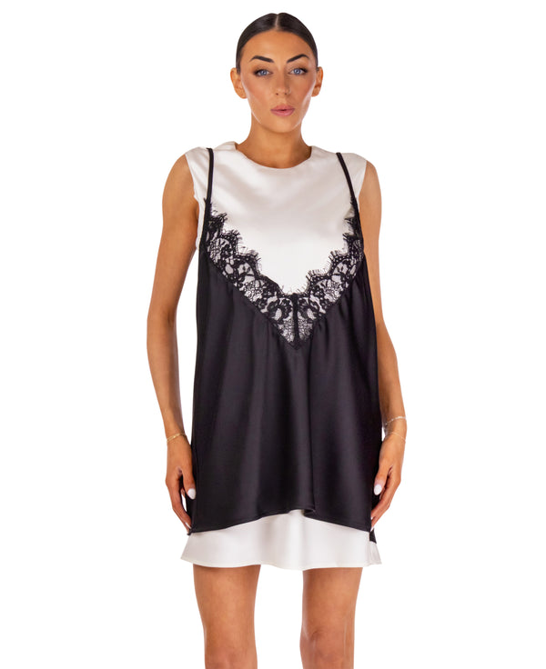 Audrey Layered Lace Mini Dress