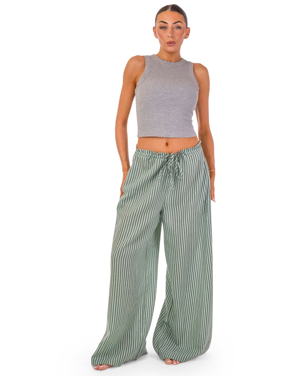 Julianna Striped Wide-Leg Pants