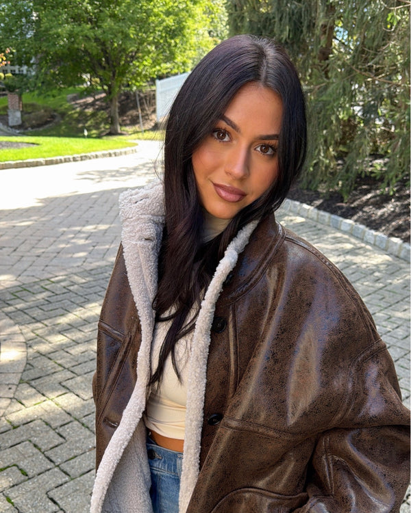 Bristol Distressed Faux Leather Jacket
