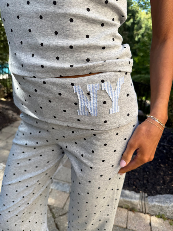 Yasmine Polka Dot Fold-over Pants