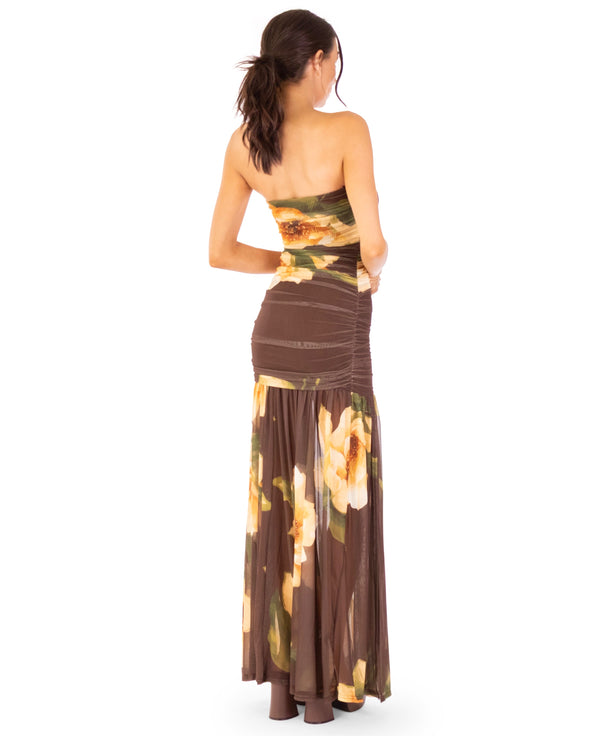 Flora Ruched Maxi Dress