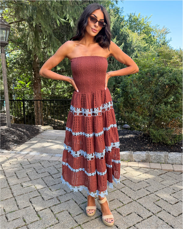 Diedra Strapless Midi Dress