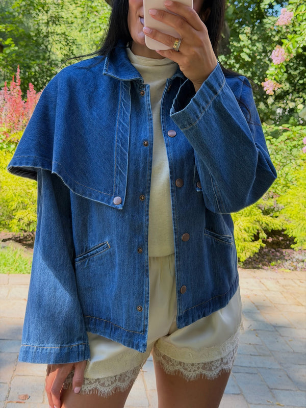 Margot Denim Cape Jacket