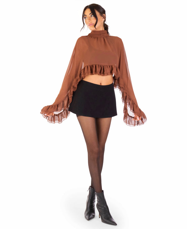 Vanessa Chiffon Crop Top