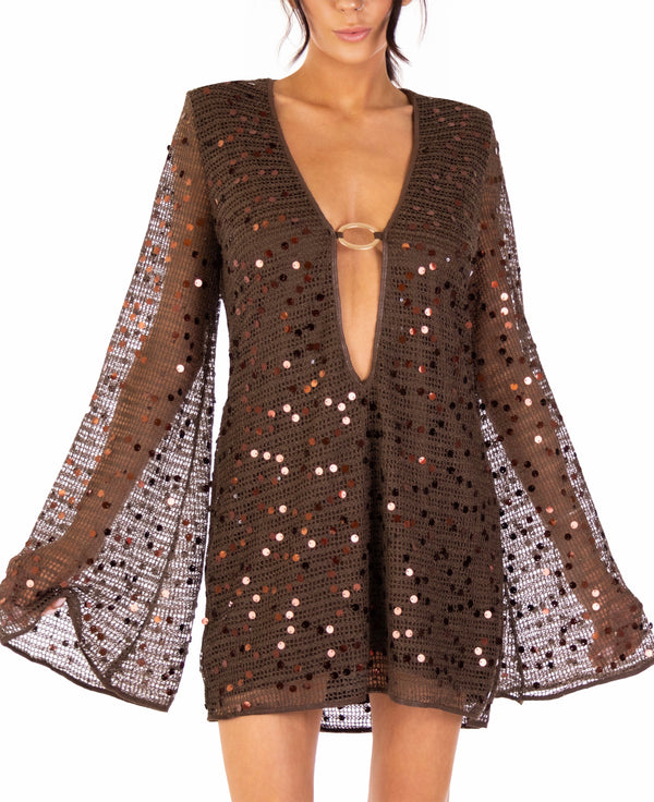 Ariella Crochet Mini Dress