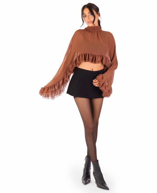 Vanessa Chiffon Crop Top