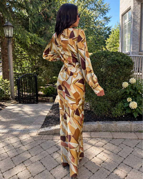 MAURA ABSTRACT MAXI DRESS