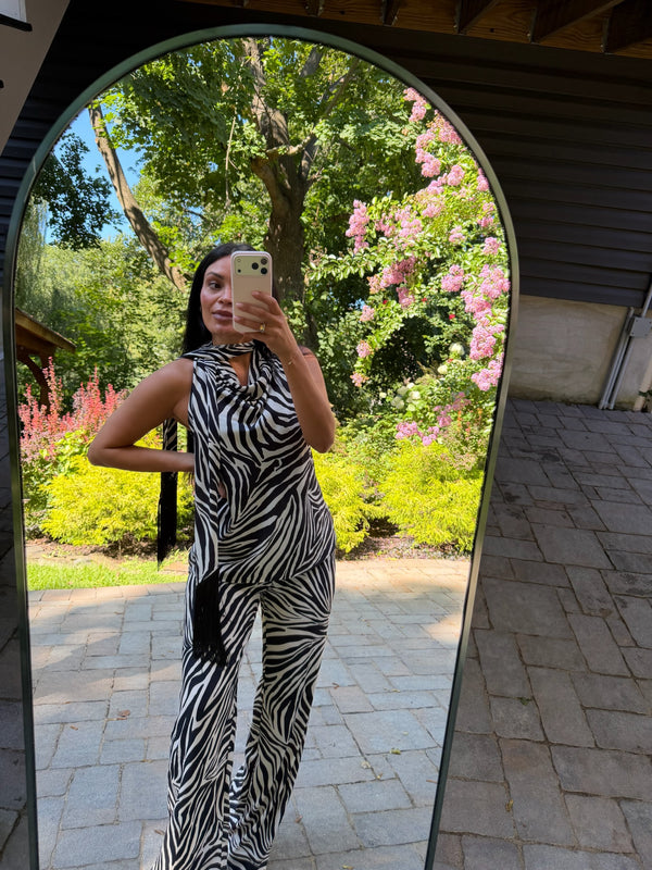 Anna Zebra Print Top