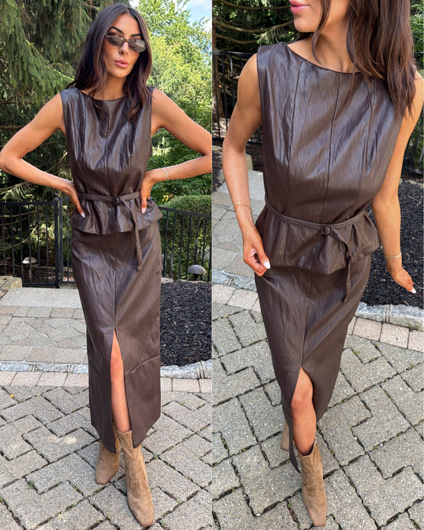 Sophia Leather Top