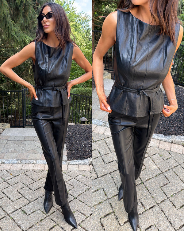 Sophia Leather Top