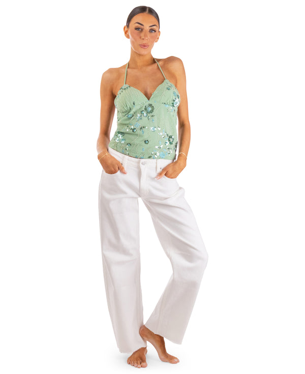 Sabrina Embellished Halter Top