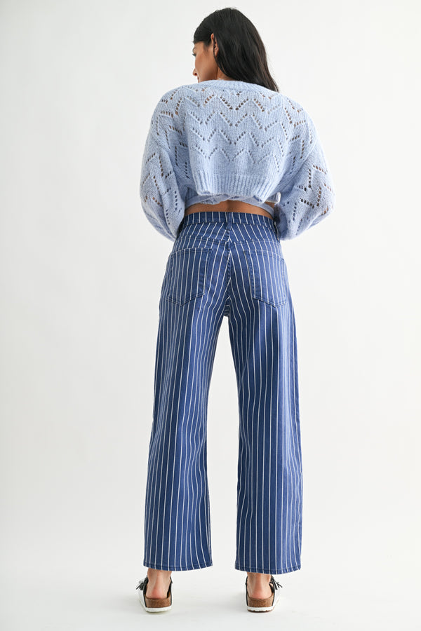 Striped Barrel Jeans